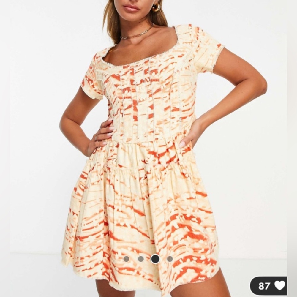 ASOS square neck mini corset dress size 10